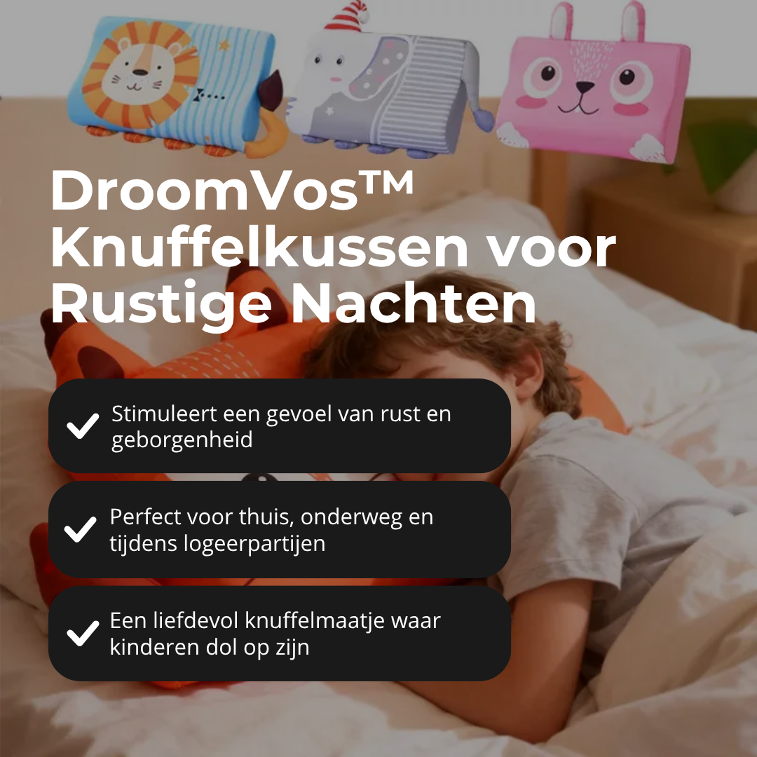 DroomVos™ Knuffelkussen voor Rustige Nachten